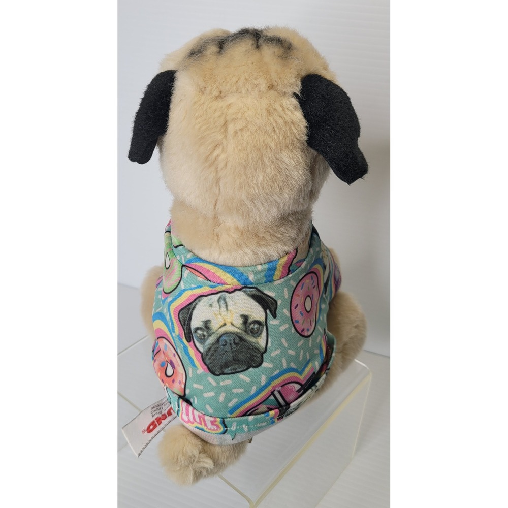 Gund Doug the Pug Plush Toy Tan Donut Shirt Doug Donut 6059396 Stuffed Dog Cute - Picture 8 of 11